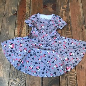 Disney Minnie Mouse Skater Dress S Like New